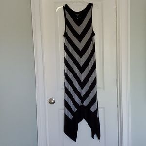 Kensie M black gray long summer dress